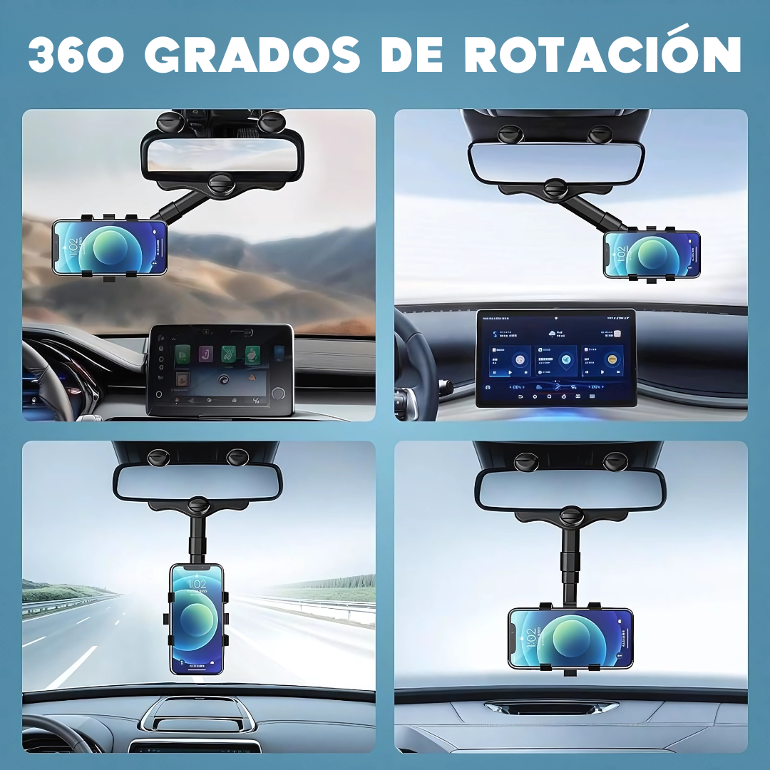 Soporte para Celular de Retrovisor – Mira el GPS sin quitar la vista del camino