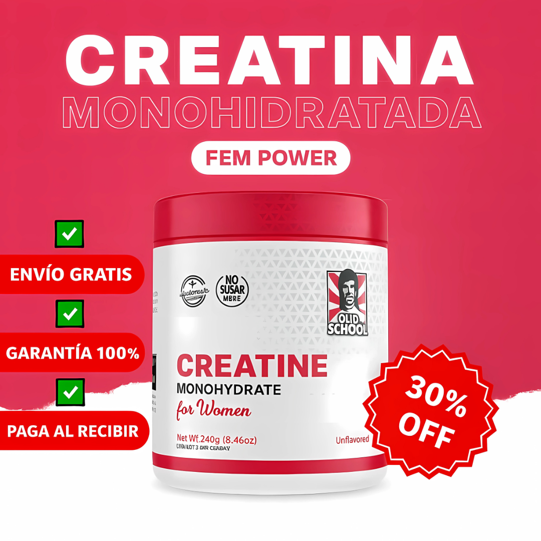MONOHIDRATO DE CREATINA PARA MUJERES CON COLÁGENO – Energía y belleza en un solo suplemento