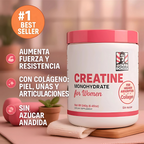 MONOHIDRATO DE CREATINA PARA MUJERES CON COLÁGENO – Energía y belleza en un solo suplemento